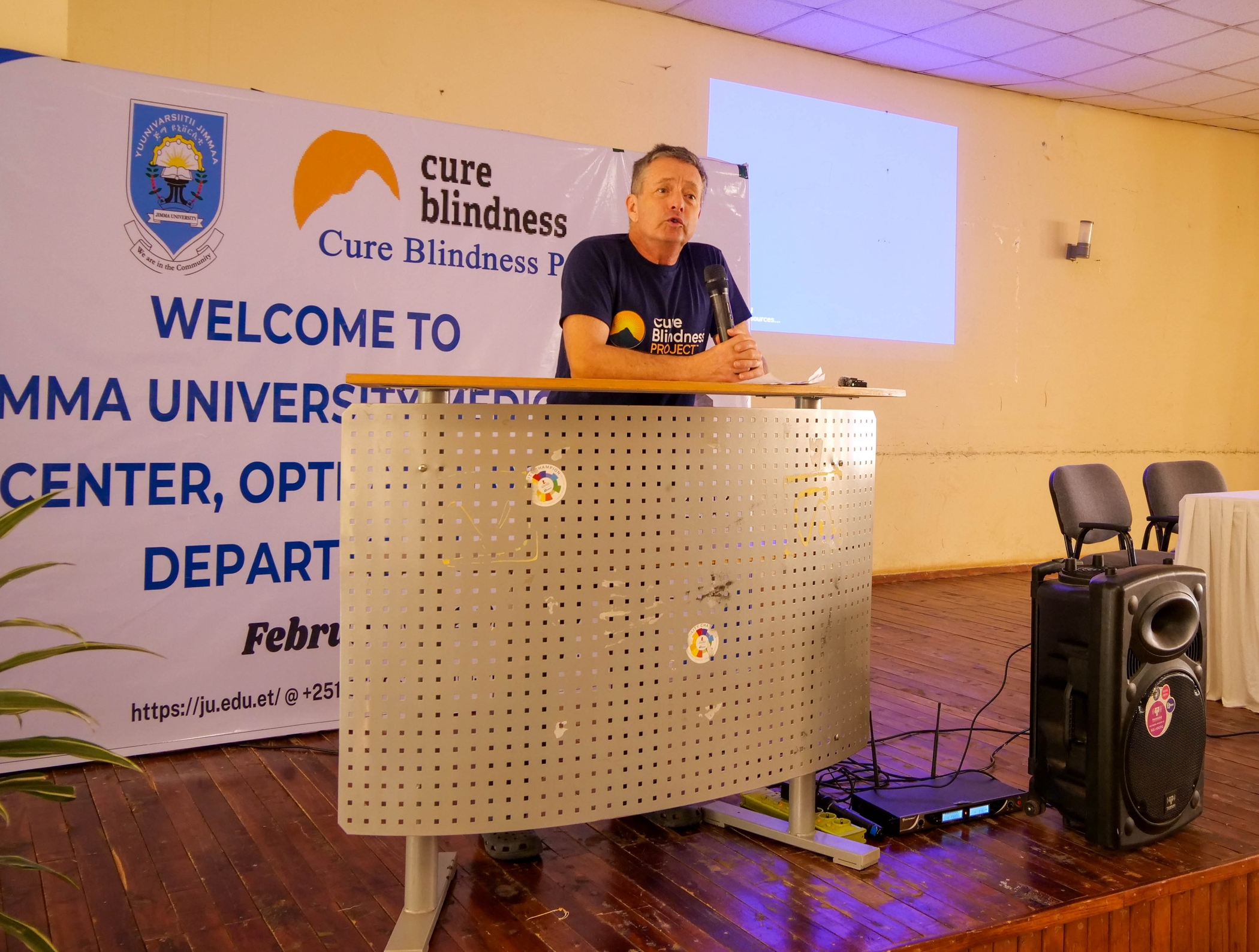 Dr. Geoff Tabin, Co-Founder of Cure Blindness Project, shares remarks.