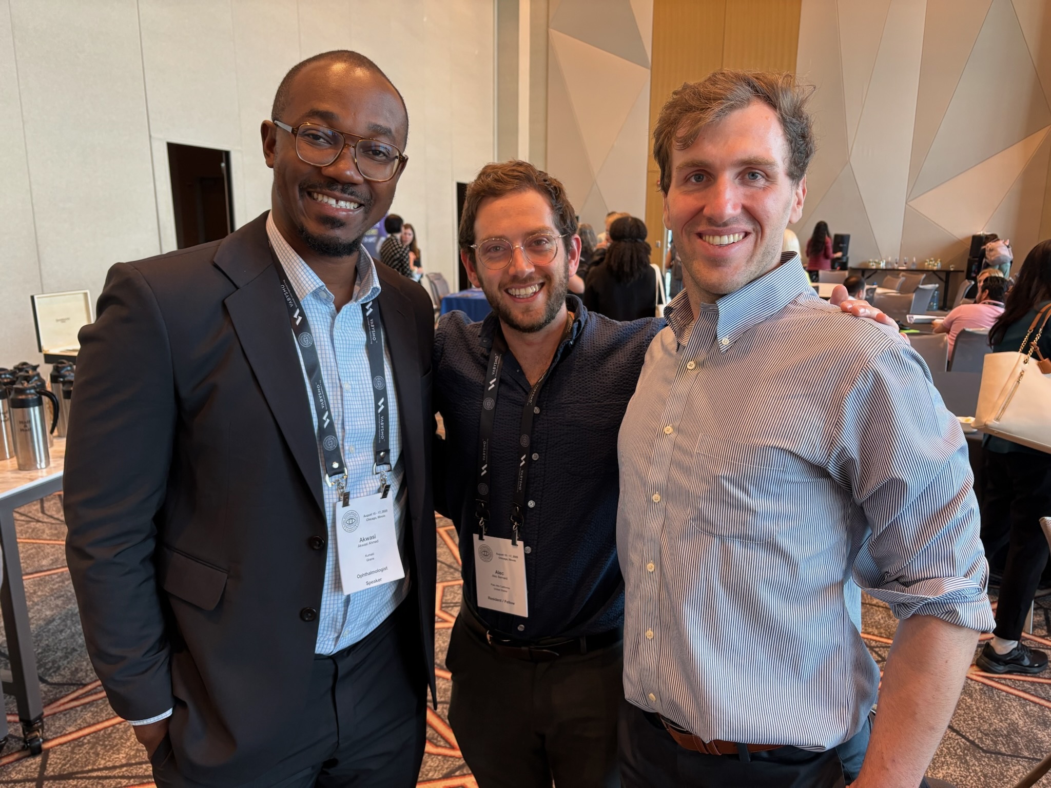 Conferences that advance sight IMG 0861 Dr. Akwasi Ahmed, Dr. Alec Bernard and Dr. Arthur Brant at Global Ophthalmology Summit 2025