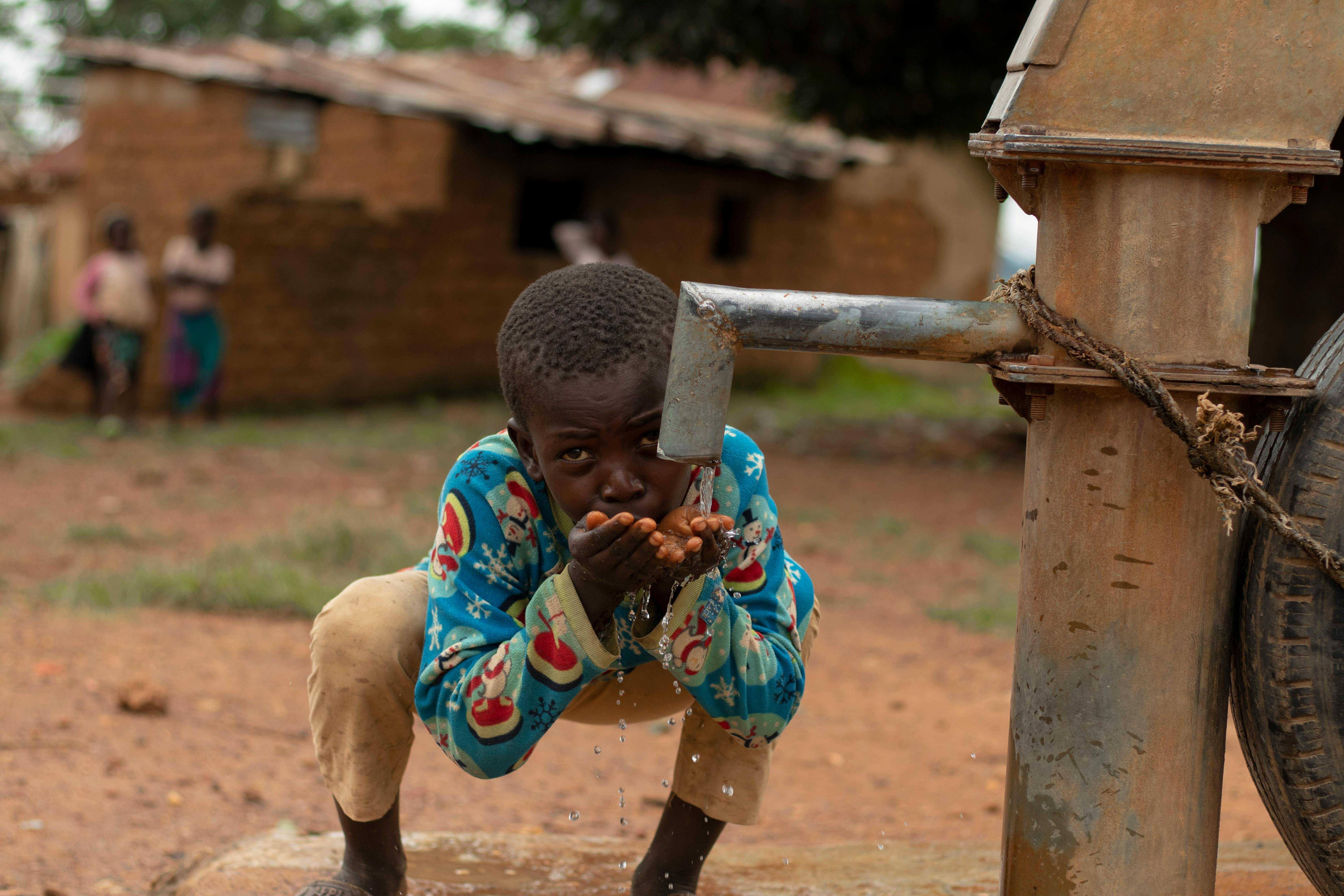 Child drinking water